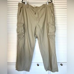 Denver Hayes Men's Khaki Chinos Cargo Pants Carpenter Straight Leg Baggy 44x32